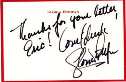 Gloria Estefan Autograph by Fanmail TTM