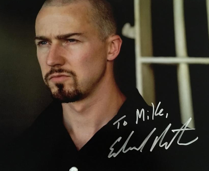 Edward Norton Autograph by Fanmail TTM