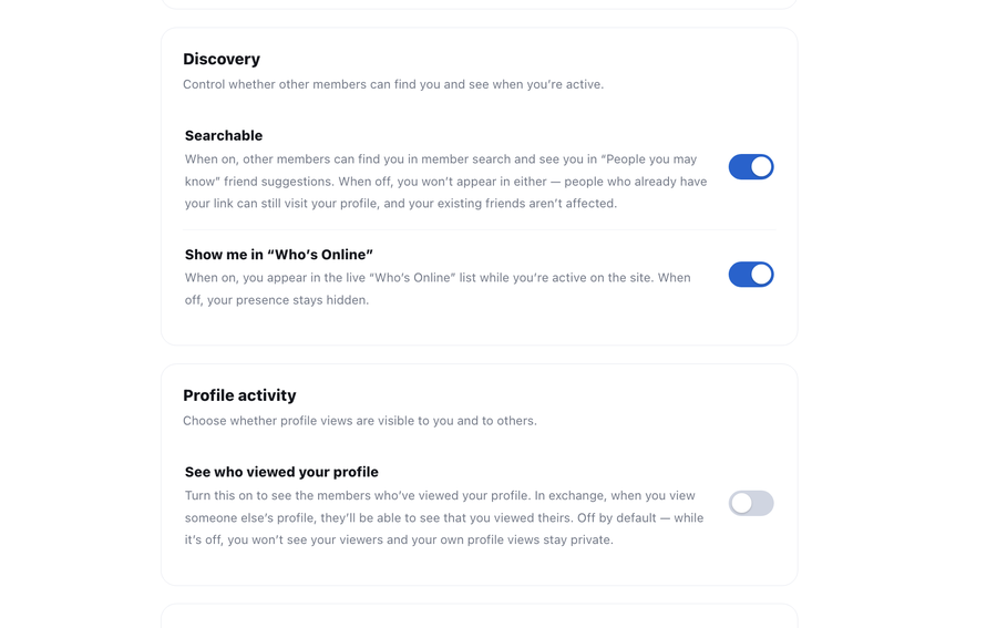 Privacy Settings