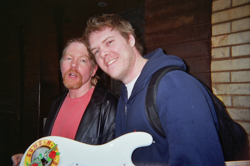Axl Rose Photo with RACC Autograph Collector Shark’s Treasures