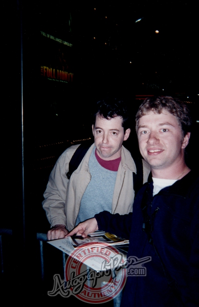 Matthew Broderick Photo with RACC Autograph Collector Autograph Pros