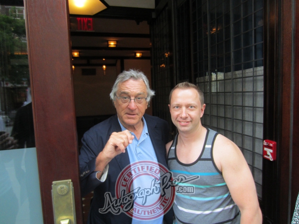 Robert De Niro Photo with RACC Autograph Collector Autograph Pros