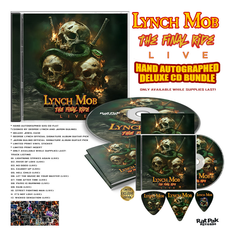 Lynch Mob "The Final Ride" (Live) Hand Autographed CD Bundle