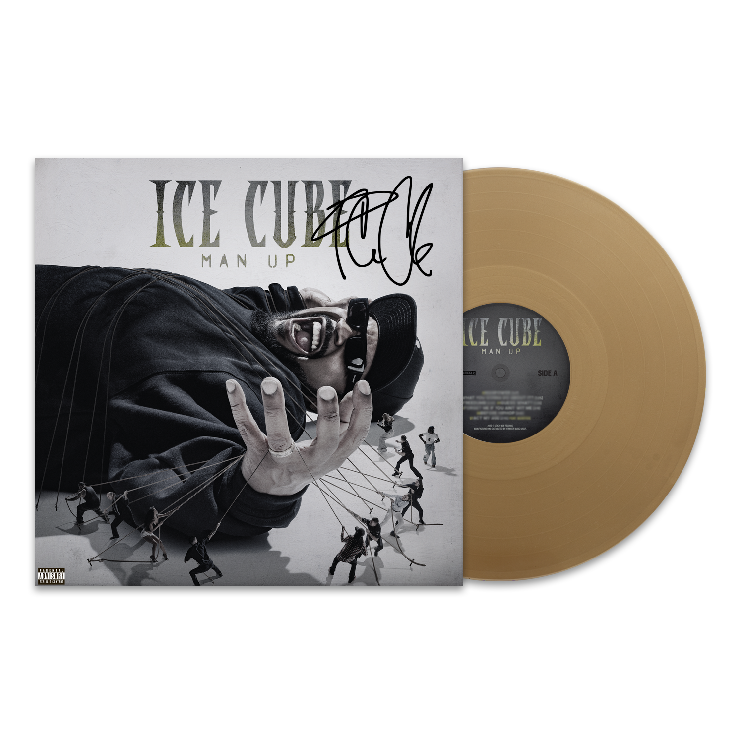Ice Cube Man Up Autographed Vinyl - Gold