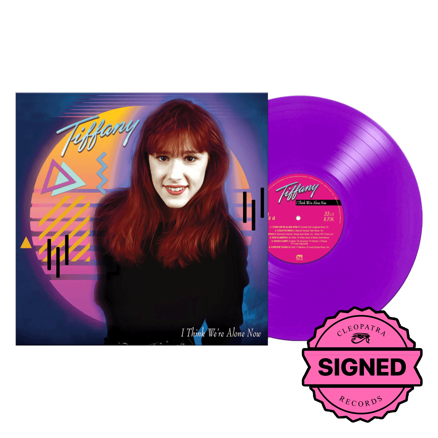 Tiffany - I Think We're Alone Now (Purple Vinyl LP - Signed by Tiffany