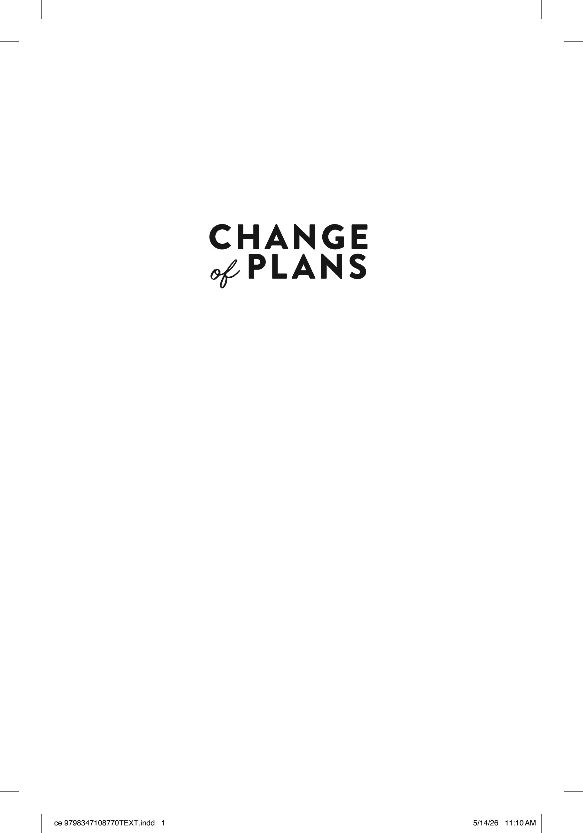 Change of Plans Autographed
