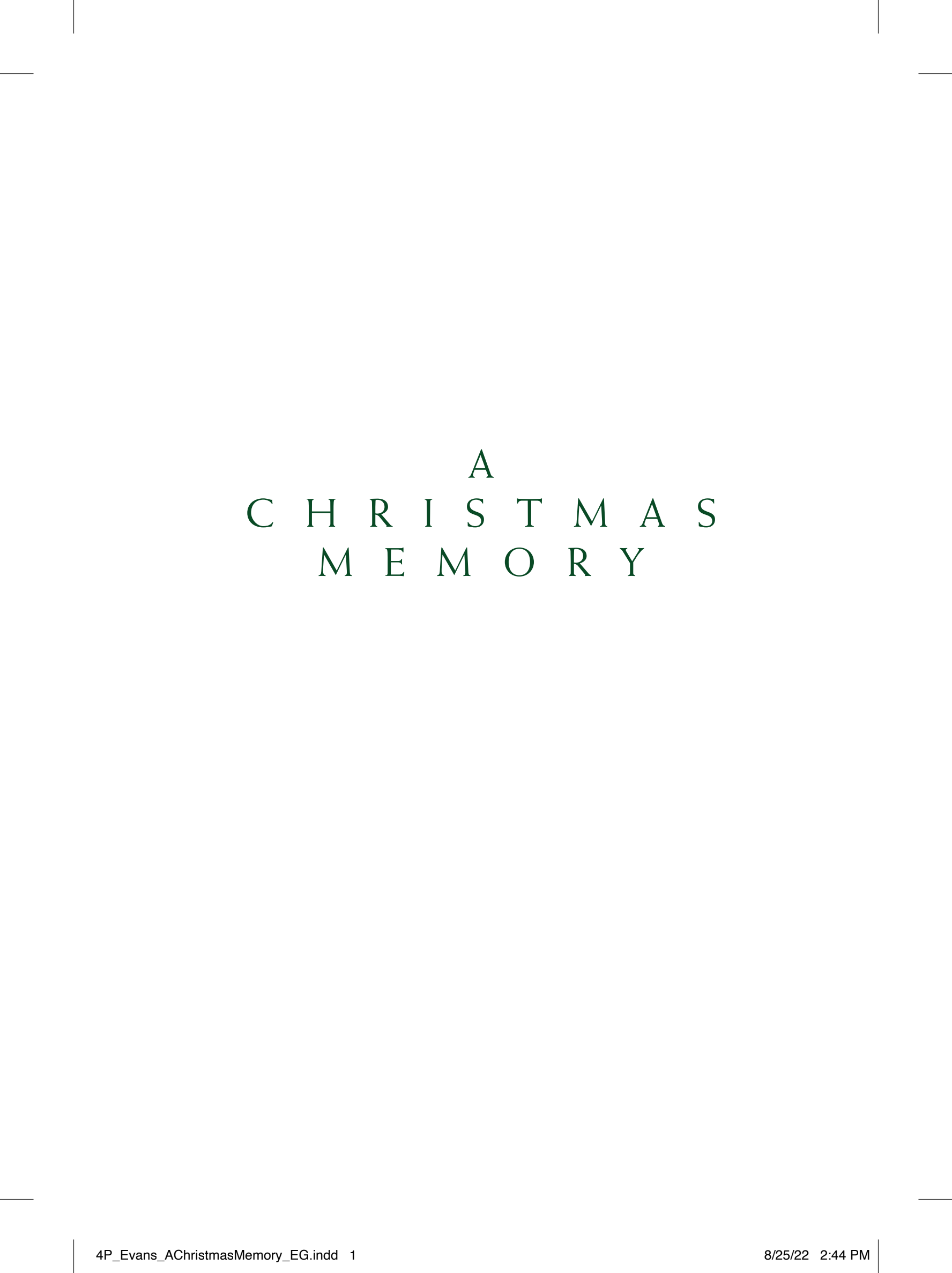 A Christmas Memory Autographed