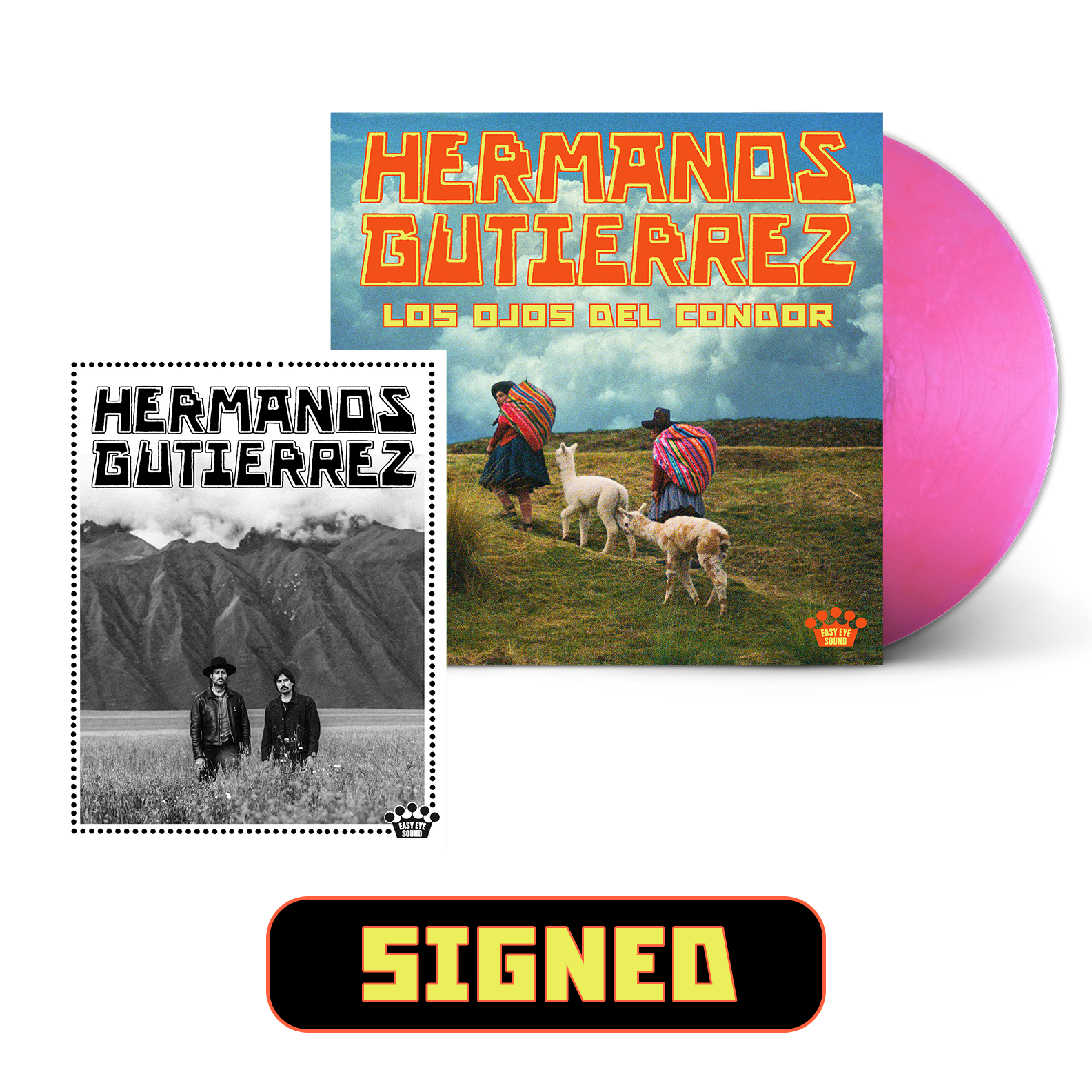 Hermanos Gutiérrez Los Ojos Del Cóndor [Limited Edition SIGNED Fluorescent Pink Vinyl]