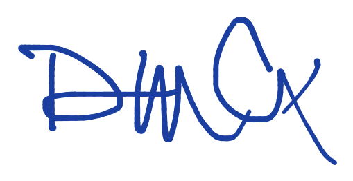 Darwin Cox — signature